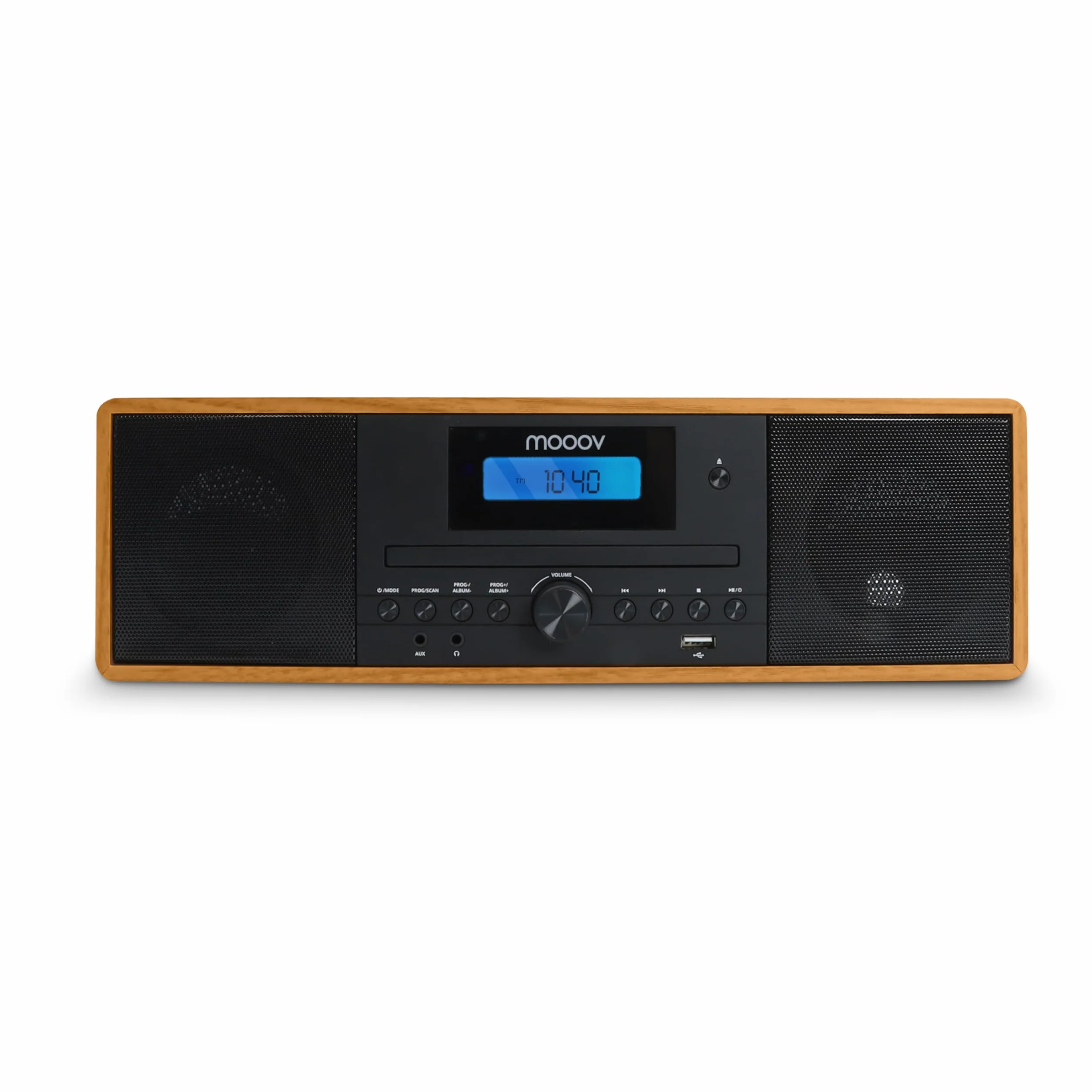 Mooov Microcatena HiFi stereo 50 W lettore CD Bluetooth radio FM USB AUX-IN RCA sveglia telecomando