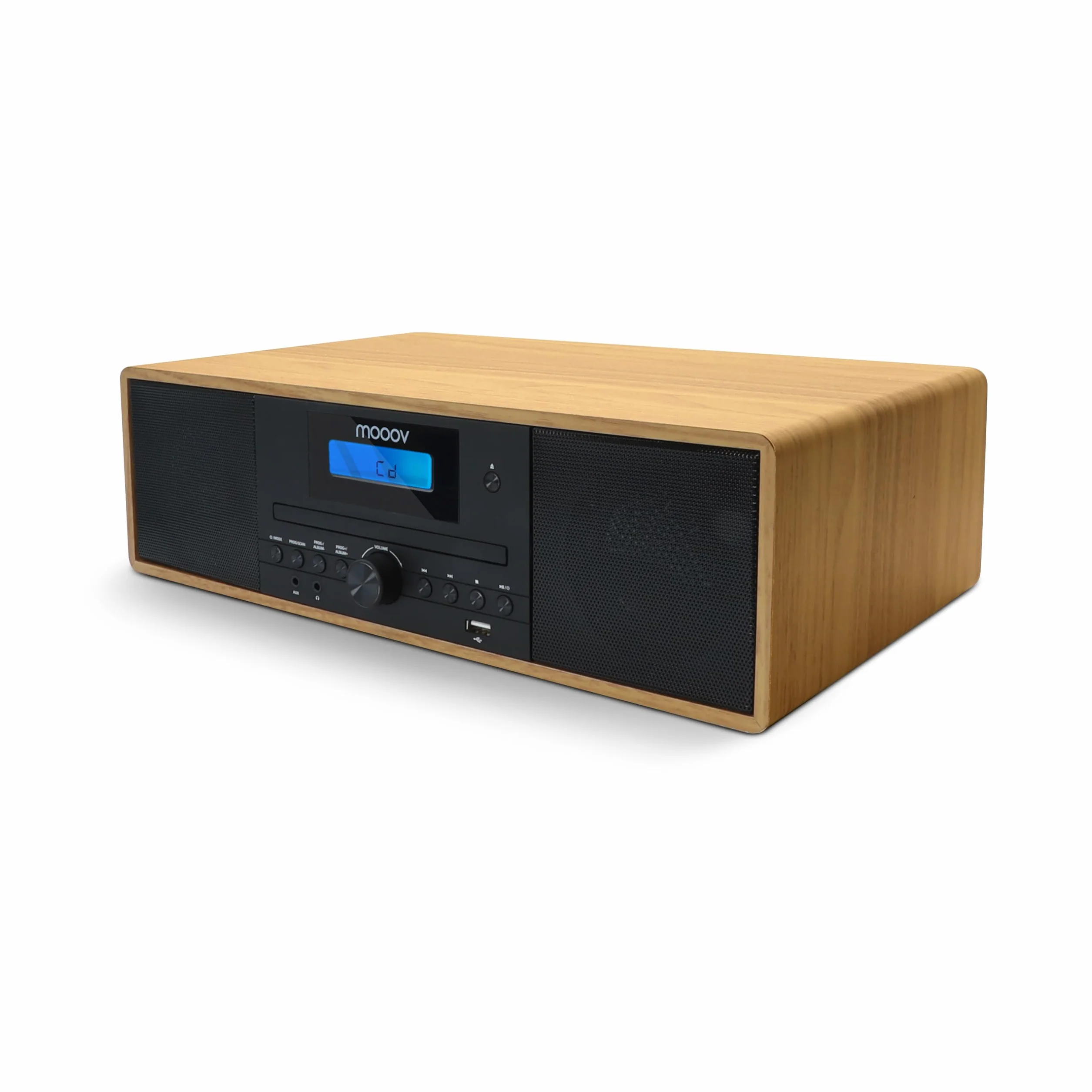Mooov Microcatena HiFi stereo 50 W lettore CD Bluetooth radio FM USB AUX-IN RCA sveglia telecomando